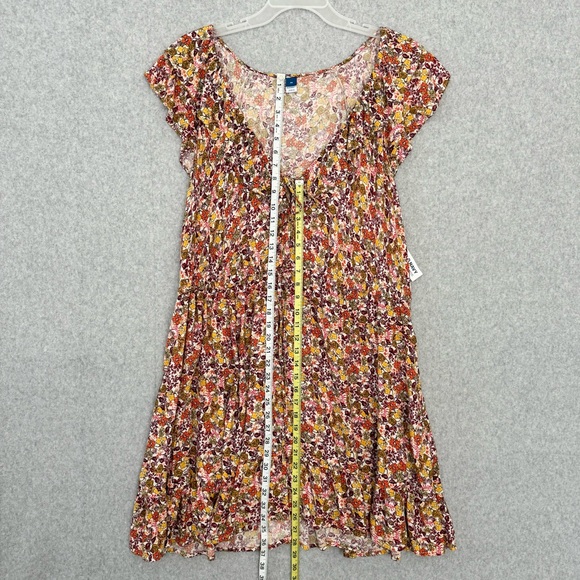 Old Navy Waist Defined Flutter Sleeve Floral Mini Dress Womens Size 2X - Picture 11 of 12